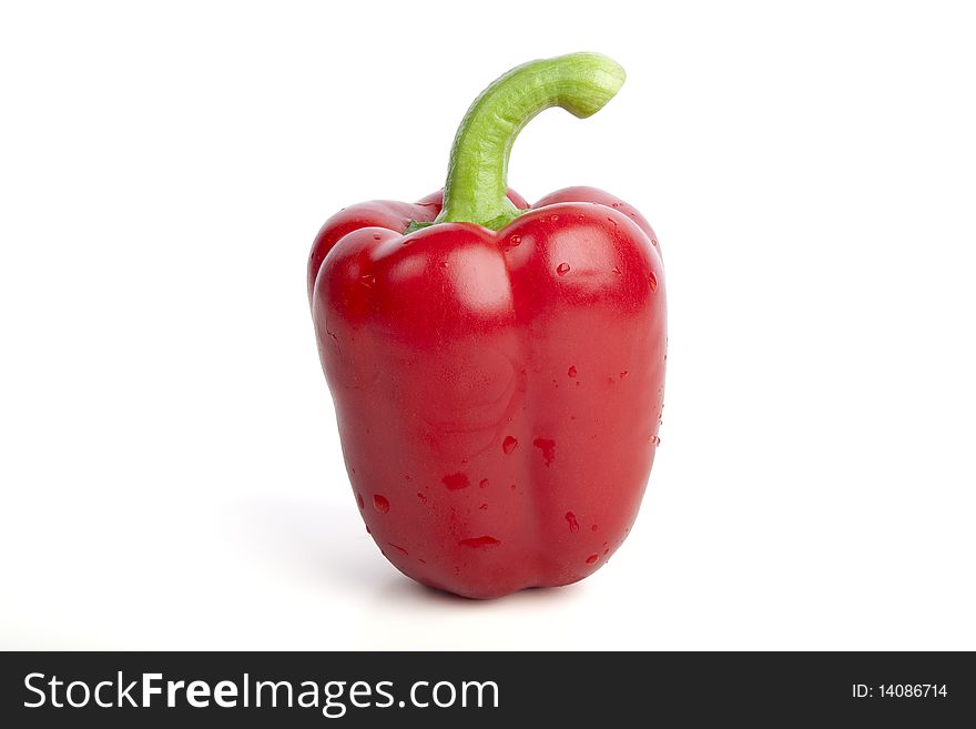 Red Bell Pepper Isolated on White Background. Red Bell Pepper Isolated on White Background.