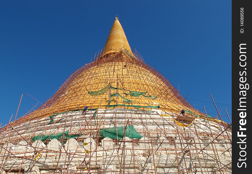 The renovation of the first Pagoda in Thailand