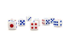Set Of White Dices Stock Image