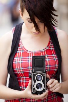 Young Female Photographer Stock Photos Young Female Photographer Stock Photos