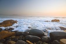 Rocky Beach At Sunrise, South Africa Stock Photography Rocky Beach At Sunrise, South Africa Stock Photography
