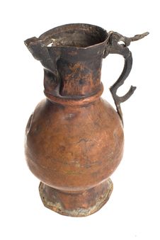 Old Antique Vintage Metal Brass, Jar. Royalty Free Stock Image