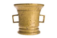 Old Antique Vintage Metal Brass, Jar. Stock Photography