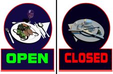 Restaurant Open-closed Stock Image Restaurant Open-closed Stock Image