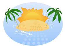 Sunny Island Royalty Free Stock Photos Sunny Island Royalty Free Stock Photos