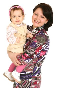 Happy Mother With Little Daughter Stock Photography