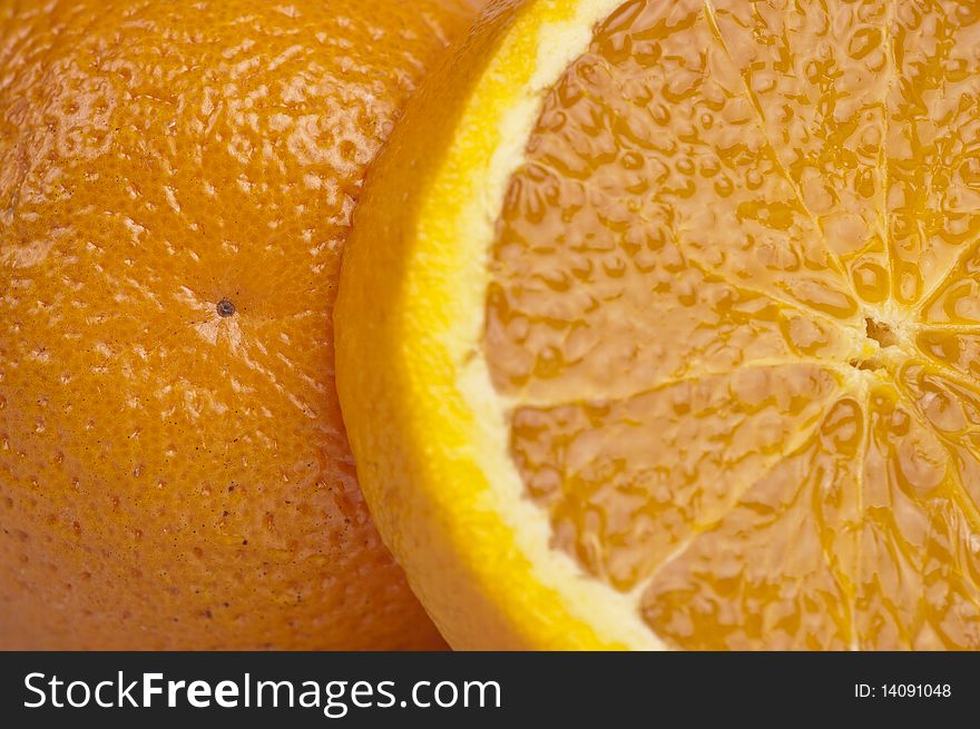 Extra close up of orange. Extra close up of orange