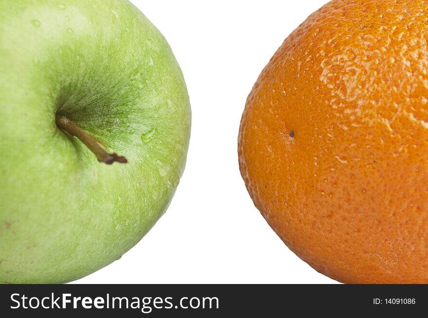 Orange and apple
