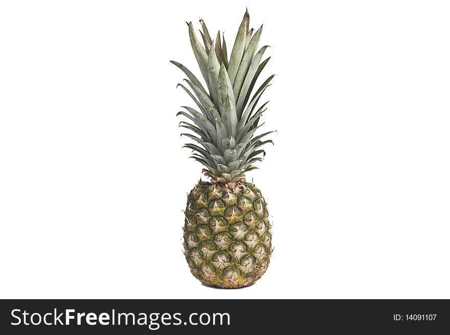 Whole pineapple isolated (with clipping path)