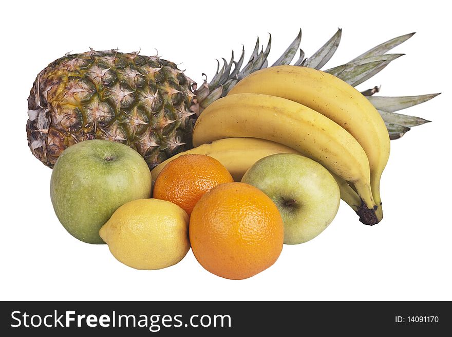 Variety of fruits with excellent clipping path and ready for your creative work