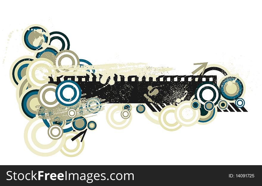 Grungy abstract background with splatters. Grungy abstract background with splatters