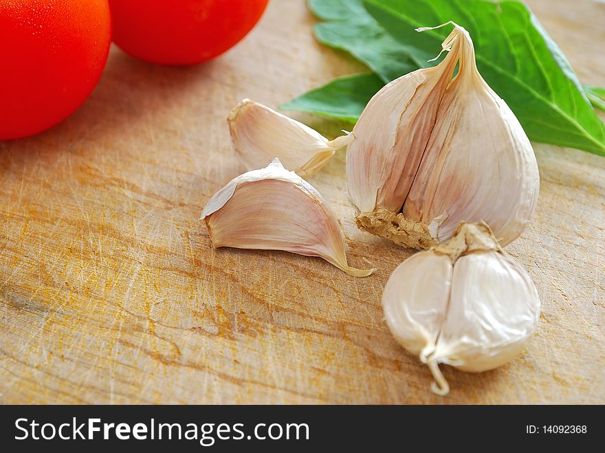 Fresh garlic as food ingredient