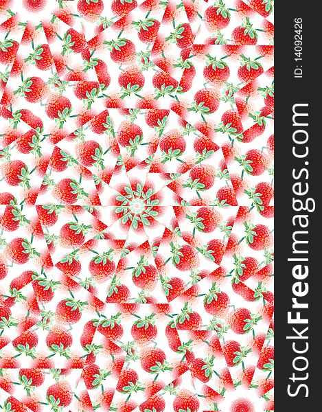 Strawberry seamless background tile pattern over white. Strawberry seamless background tile pattern over white