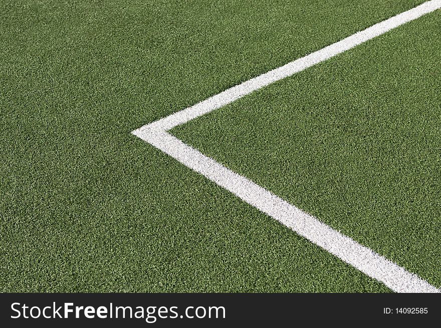 Soccer field corner line