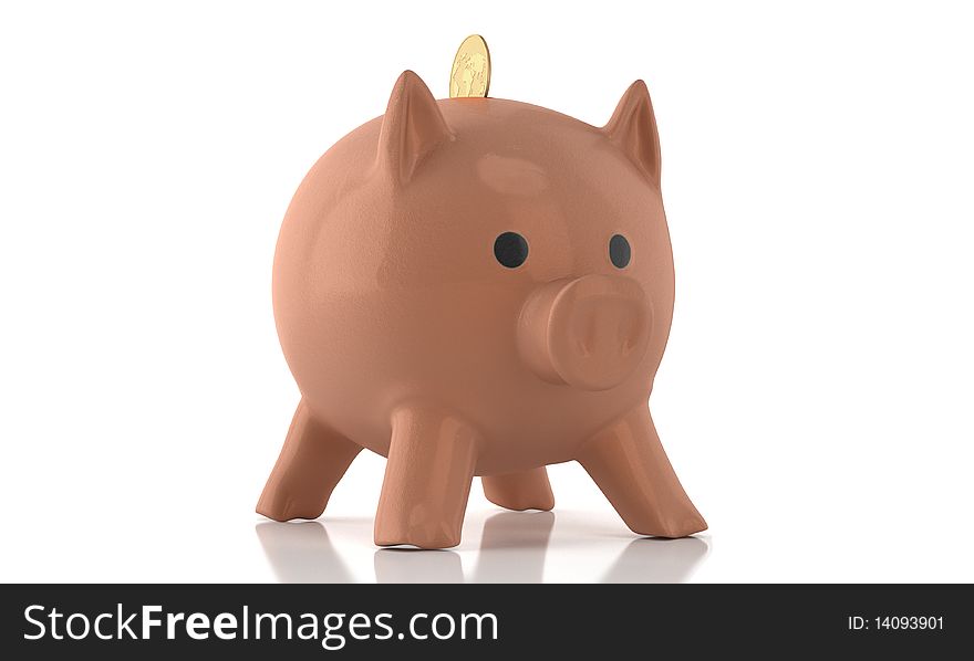 Porcelain piggy moneybox for money