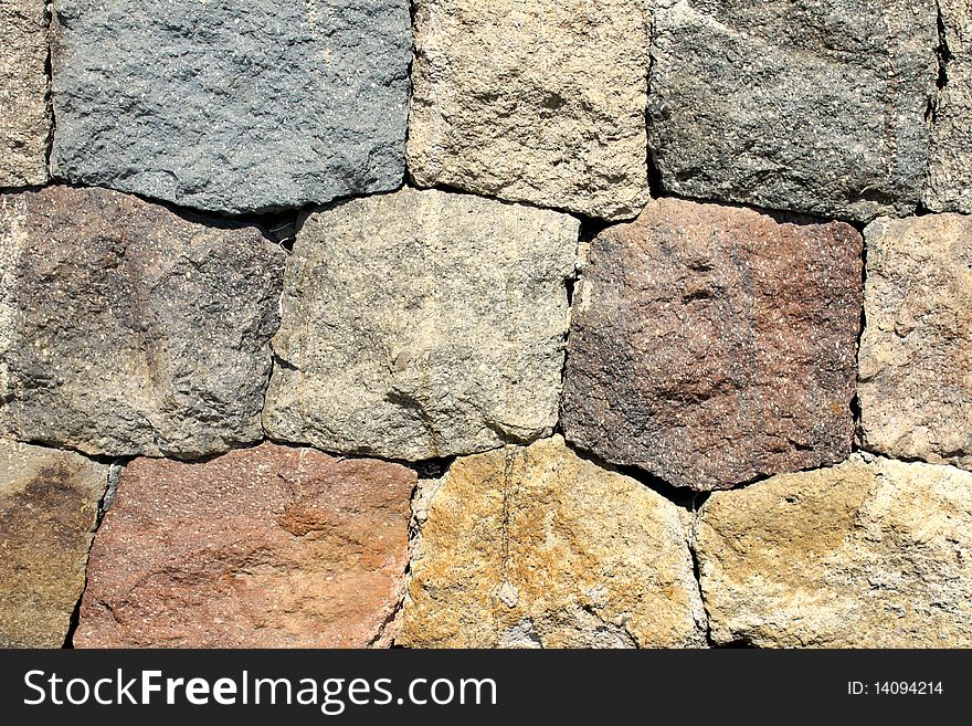 Block of stones used as wall,. Block of stones used as wall,