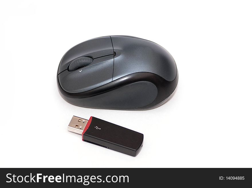 Wireless mouse isolated on white