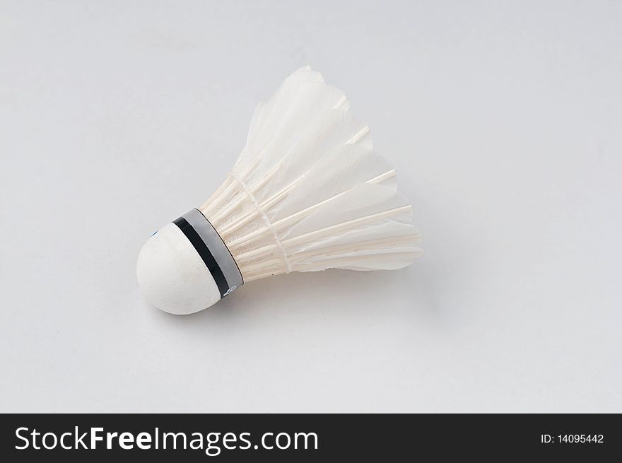 A new shuttlecock isolated on white background