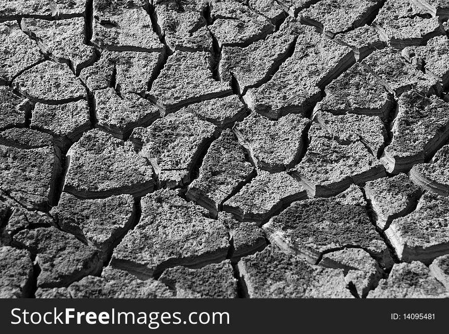 An abstract shot of a dry barren land. An abstract shot of a dry barren land