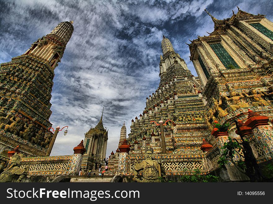 Wat Arun, located at Bangkok, Thailand. Wat Arun, located at Bangkok, Thailand