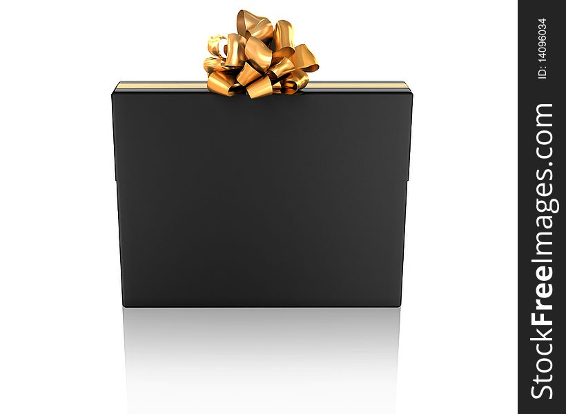 Black Gift With Golden Ribbon