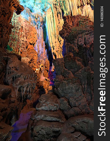 Reed flute cave guilin guangxi china