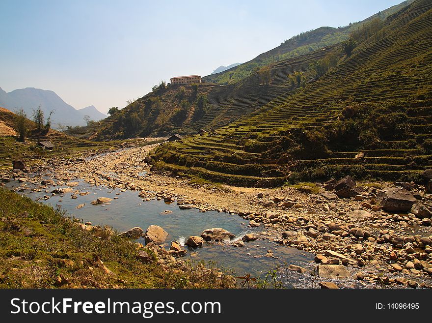 The rice field at Sapa, The north of Vietnam, plenty of the stairway landscape. The rice field at Sapa, The north of Vietnam, plenty of the stairway landscape