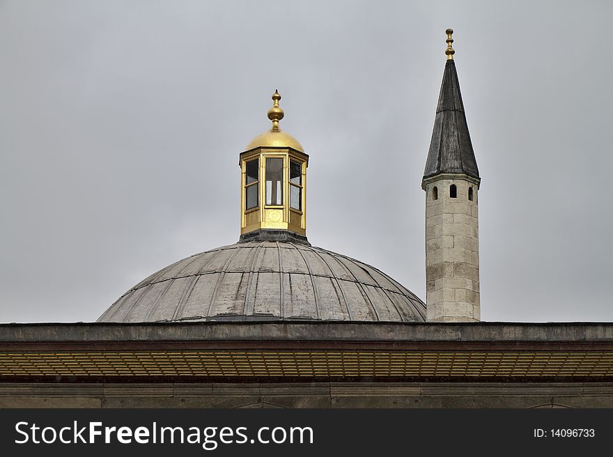 Turkey, Istanbul, Topkapi Palace, roof decorations