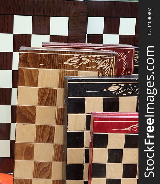 Some backgammon and chess tables on market