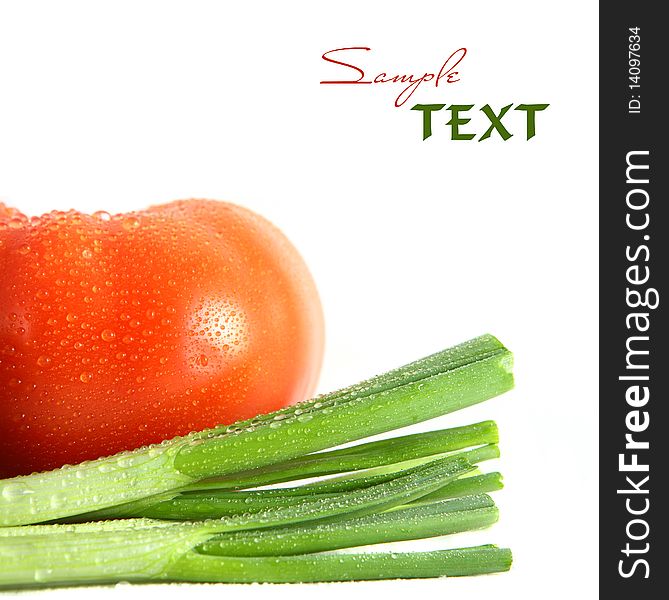 Vegetables isolated on white. Shallow DOF. Vegetables isolated on white. Shallow DOF