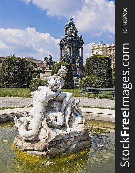 Vienna's Maria Theresien monument. Vienna's Maria Theresien monument