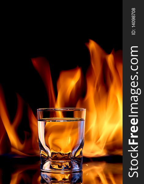 Glass Of Alcoholic Fire Water
