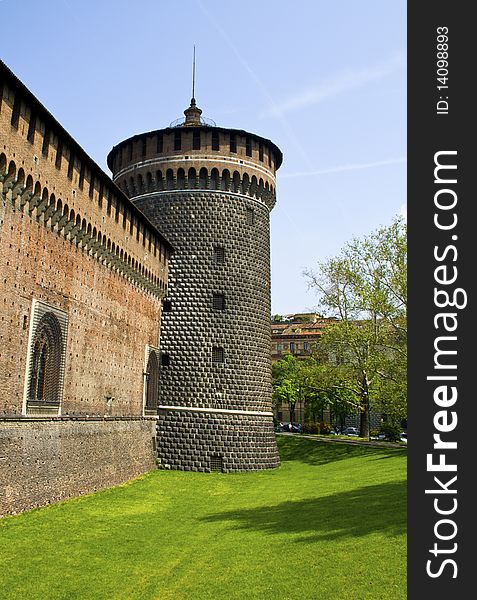 Especially outside of the Sforzesco Castle in Milan