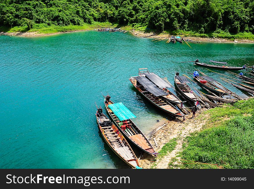 Paddling boat in south of thailand