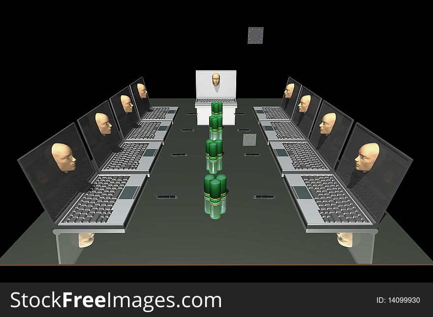 Stylized business-team it is shown on the image. Stylized business-team it is shown on the image.