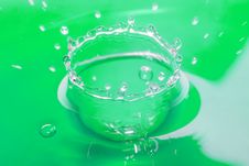 Green Water Bowl Royalty Free Stock Photo