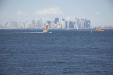 Skyline Of Manhattan, New York From Staten Island Royalty Free Stock Photos Skyline Of Manhattan, New York From Staten Island Royalty Free Stock Photos