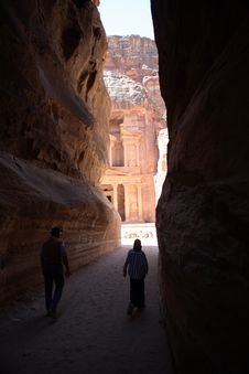 Outerworldly Scene Of Petra, Jordan Royalty Free Stock Image Outerworldly Scene Of Petra, Jordan Royalty Free Stock Image