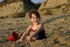 Young Girl At The Beach Royalty Free Stock Photography