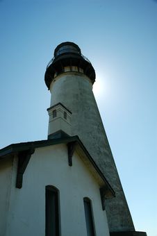 Lighthouse With Sun Glow Stock Image Lighthouse With Sun Glow Stock Image
