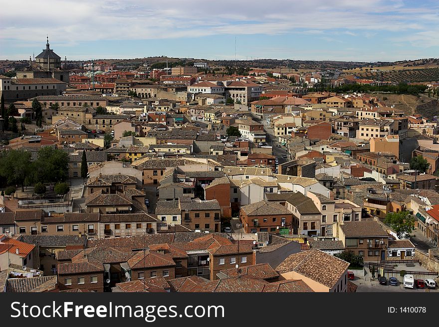 The roofs of Toledo, Spain. The roofs of Toledo, Spain.