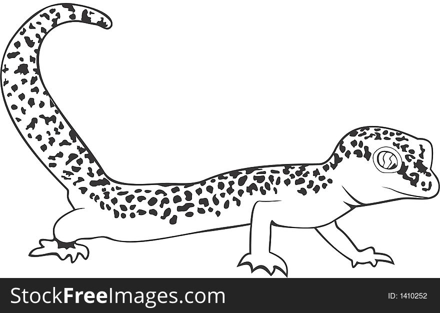 Smooth high resolution illustration of a lizard