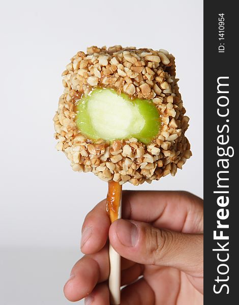 Carmel Apple With Bite Out Of It