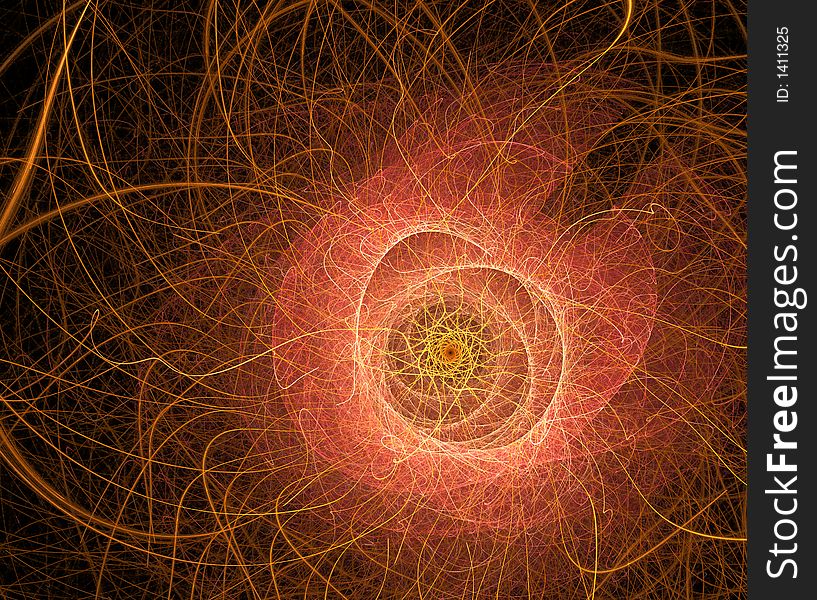 Fractal abstract - rounds (background, texture, wallpaper)