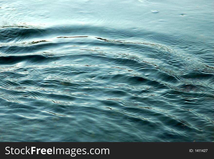 Photo of blue water waves. Photo of blue water waves