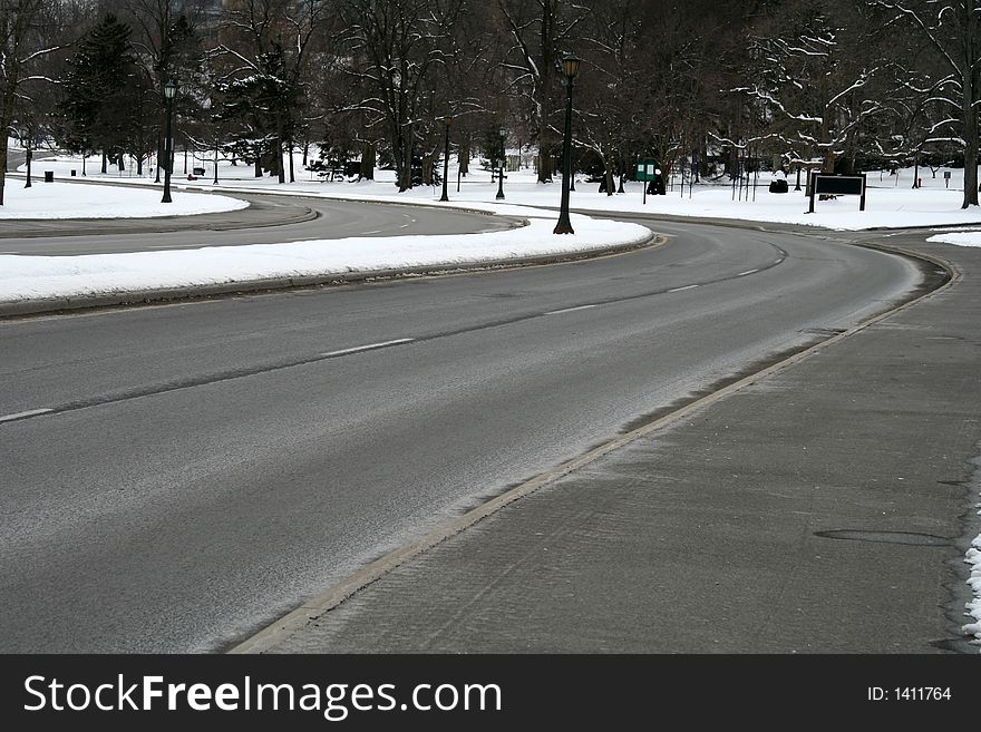 Road Way in the Winter