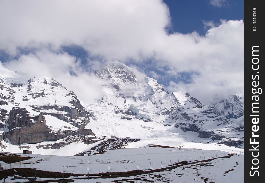 View from Kleine Scheidegg Grindelwald Switzerland. View from Kleine Scheidegg Grindelwald Switzerland