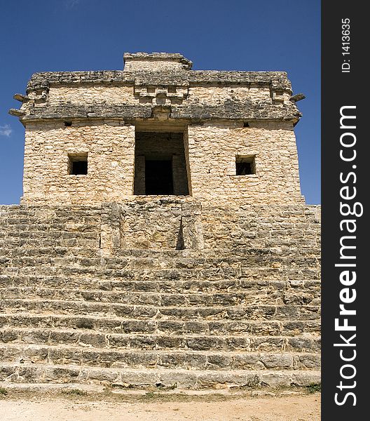 Maya ruins in Mexico during summer