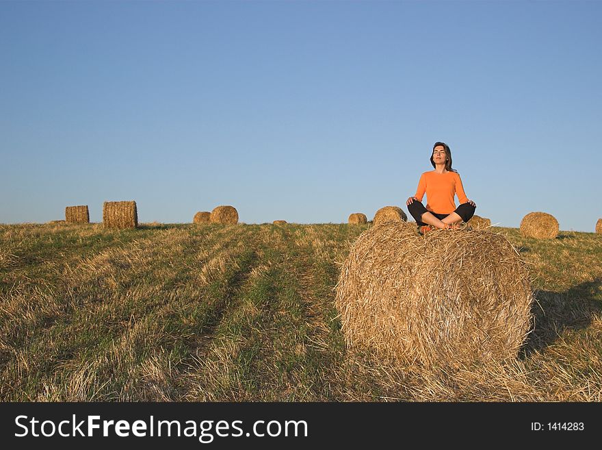 Beautiful young woman making yoga. Beautiful young woman making yoga