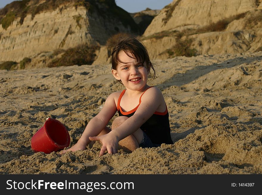 Young Girl At The Beach